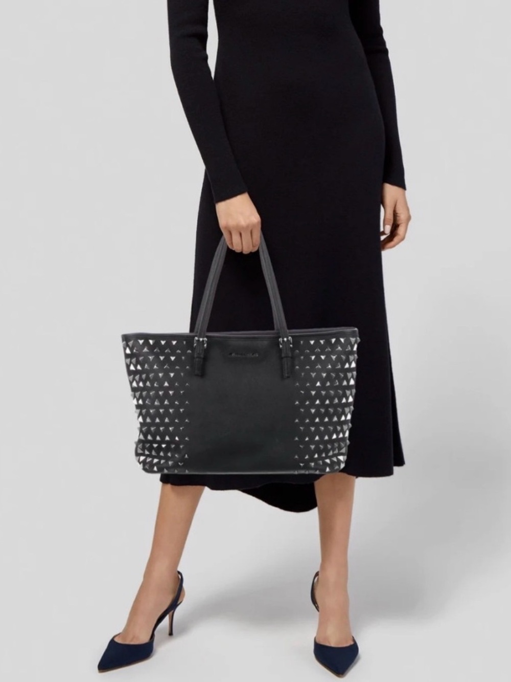 Michael Kors Black Pyramid Stud Tote Limited Edition
